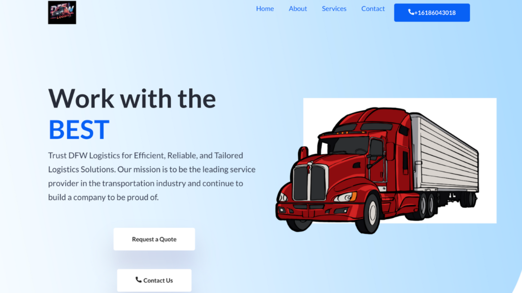 dfw logistic website created by sonysha